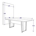 Ver imagem 2 de Conjunto Escritório Mesa 2,00m Pé Metal Painel P/ Tv Pre F5 Cor:preto