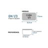 Cuba Gastronomica Gn 1/3 6,5cm Inox para Carro Buffet - Magna - 2