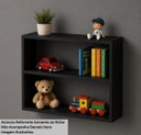 Ver imagem 3 de Armário Nicho Suspenso Multiuso em Mdf Preto 40x50x15cm (cxaxp)