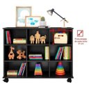 Ver imagem 4 de Kit 2 Nichos Organizadores Multifuncionais com Rodízios - Qmovi - Preto