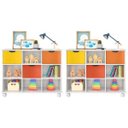 Ver imagem 1 de Kit 2 Nichos Organizadores com Rodízios 3 Gavetas - Qmovi - Branco/Colorido