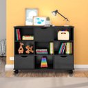 Ver imagem 2 de Kit 2 Nichos Organizadores com Rodízios 3 Gavetas - Qmovi - Preto/Preto