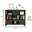 Ver imagem 3 de Kit 2 Nichos Organizadores com Rodízios 3 Gavetas - Qmovi - Preto/Preto