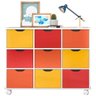 Nicho Organizador com Rodízios 9 Gavetas - Qmovi - Branco/Colorido - 1