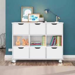 Nicho Organizador com Rodízios 6 Gavetas - Qmovi - Branco/Branco - 2
