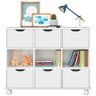 Nicho Organizador com Rodízios 6 Gavetas - Qmovi - Branco/Branco - 1