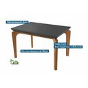 Ver imagem 3 de Conjunto Mesa Londrina c/ Tampo Madeirado c/ Vidro Canto Curvo 180x90cm e 6 Cadeiras Dakota Madeira