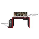 Ver imagem 3 de Mesa para Computador Notebook Desk Game Drx 8000 1 Gaveta - Mpozenato - Preto/Vermelho