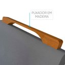 Ver imagem 5 de Conjunto Natalle Mesa 1m e 4 Cadeiras Maciça Móveis Mundial Mel/off-white/cinza Profundo