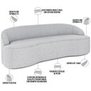 Ver imagem 4 de Sofá 4 Lugares Curvo Sala de Estar Living Lótus D02 Bouclê Cinza 280 cm B-56 - Lyam Lyam Decor