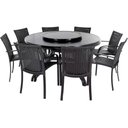 Ver imagem 1 de Kit Ascoli 8 Lugares Mesa Giratória Alumínio Fibra Sintética Trama Original