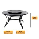 Ver imagem 6 de Kit Ascoli 8 Lugares Mesa Giratória Alumínio Fibra Sintética Trama Original