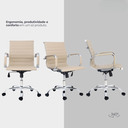Ver mais imagens de Cadeira Diretor Charles Eames Esteirinha Couro PU 11D Nude