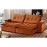 Sofá Retrátil e Reclinável 2,70m Panamera Decor Estofados Terra Cota CestaPlus - 1