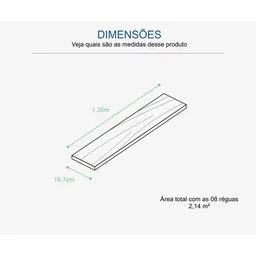Piso Laminado Colado Eucafloor Prime Fresno Decapê New Caixa c/ 2,14m² - 4