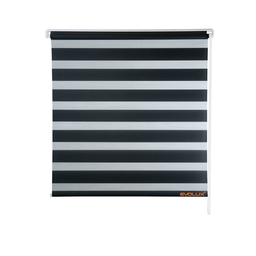 Persiana Zebra Preta Rolo Duplo 160x160 para Salas e Banheiros com Design Contemporâneo - 2