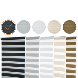 Persiana Zebra Preta Rolo Duplo 160x160 para Salas e Banheiros com Design Contemporâneo - 3