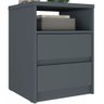 Mesa de Cabeceira Gales 2 Gavetas 100% Mdf Grafitto - Mambel - 2
