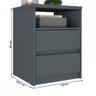 Mesa de Cabeceira Gales 2 Gavetas 100% Mdf Grafitto - Mambel - 3