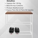 Ver imagem 2 de Banco Sapateira Industrial em Aço Branco F84 Pinus Mell Dmobiliario