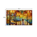 Ver imagem 2 de Quadro Decorativo Tela em Lona Casal na Praça 60x40cm para Sala Quarto