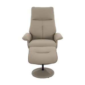 Poltrona de Massagem Reclinável e Giratória Arizona com Apoio de Pés Pu Fendi G56 - Gran Belo