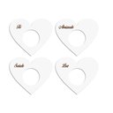 Ver imagem 1 de Porta Guardanapo Coração Desejos Kit 4 Peças 7,5cmx6,5cm - Cria Arte Laser Branco