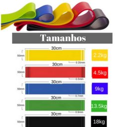 Kit 5 Mini Bands Diferentes Resistências Funcional Pilates - 3