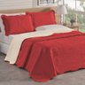 Colcha Casal Padrão Bella Dupla Face 03 Peças - Vermelha - 1