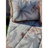 Cobre Leito Queen 3 Peças Malha 100% Algodão Zono Enxovais Estampado Cinza e Camelo - 4
