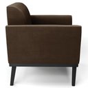 Ver imagem 6 de Poltrona Decorativa Base Madeira Preto Maressa Suede Marrom - Ibiza