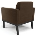 Ver imagem 5 de Poltrona Decorativa Base Madeira Preto Maressa Suede Marrom - Ibiza