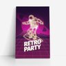 Quadro Retro Party Astronauta Prancha Surf Canvas 60x40cm - 1