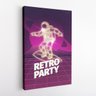 Quadro Retro Party Astronauta Prancha Surf Canvas 60x40cm - 2