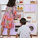 Ver imagem 2 de Kit Cozinha Infantil e Máquina de Lavar Infantil - Lilás
