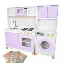 Ver imagem 1 de Kit Cozinha Infantil e Máquina de Lavar Infantil - Lilás