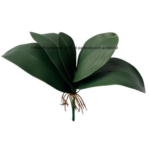 Folhas de Orquídeas Artificiais para Arranjos Quantidade:5