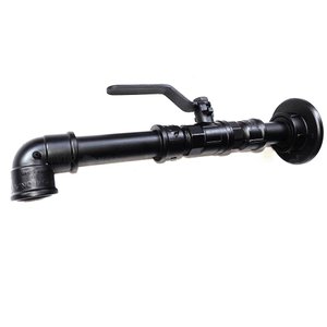 Torneira Design Industrial Clássica PVC 1/2" Parede - Madareli - Preto