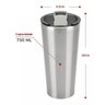 Copo Térmico a Vácuo Personalizavel Café Cerveja Inox 730ML:Inox - 2