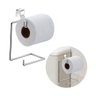 Suporte Porta Papel Higienico Aço Inoxidável Duplo Aramado para Caixa Cromado Aço Preto - 2