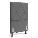 Ver imagem 1 de Cabeceira Cama Box Solteiro Mel 90cm com Frame Linho Cinza - Abmaza