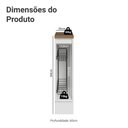 Ver imagem 4 de Balcão Porta-temperos 20cm 1 Porta (com Tampo) Branco Veludo/ Rustic Lux Madesa