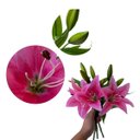Ver imagem 6 de Flores Artificiais Kit com 8 Galhos de Lirio Decora Flores Artificiais - Decora Flores Artificiais
