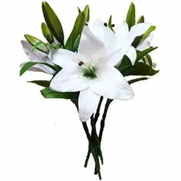 Flores Artificiais Kit com 20 Galhos de Lirio Decora Flores Artificiais - 4