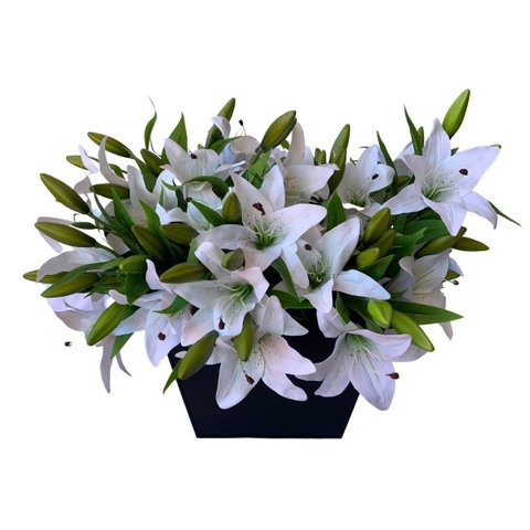 Flores Artificiais Kit com 20 Galhos de Lirio Decora Flores Artificiais