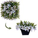 Ver imagem 3 de Flores Artificiais Kit com 10 Galhos de Lirio Decora Flores Artificiais
