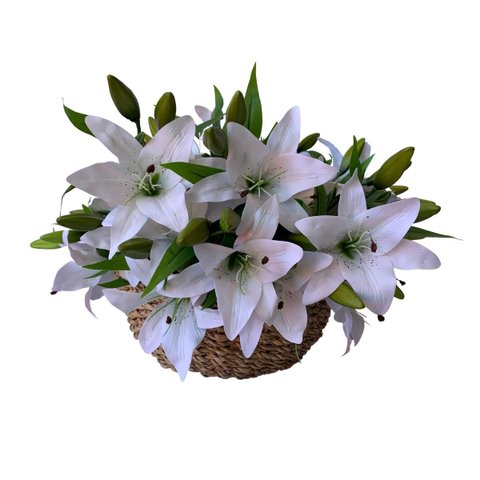 Flores Artificiais Kit com 8 Galhos de Lirio Decora Flores Artificiais - Decora Flores Artificiais