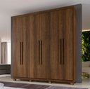 Ver imagem 1 de Guarda Roupa Casal 06 Portas Milão Imbuia C/ Pês