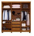 Ver imagem 2 de Guarda Roupa Casal 06 Portas Milão Imbuia C/ Pês