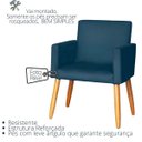 Ver imagem 3 de Poltrona Decorativa para Sala Confortável Reforçada Pés Madeira
